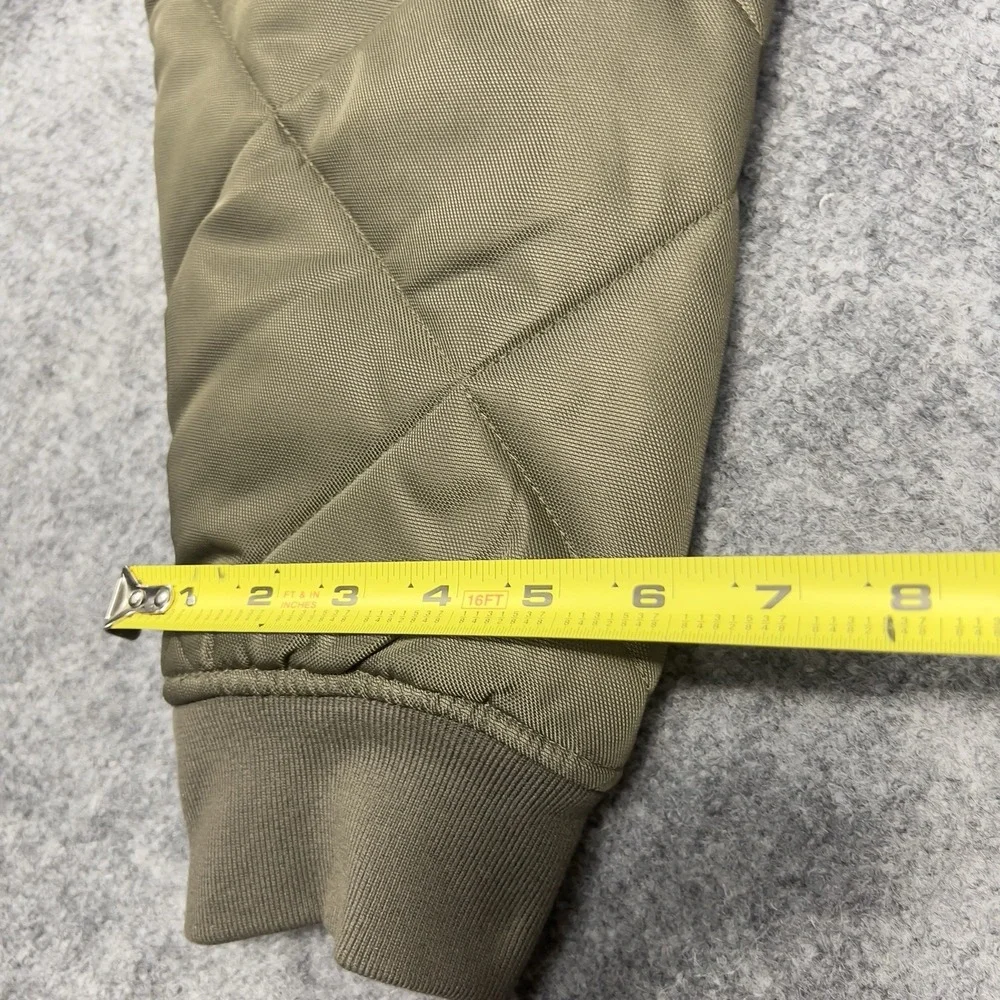 Banana Republic Men's XXL Quilted Bomber Jacket Olive Diamond Full Zip